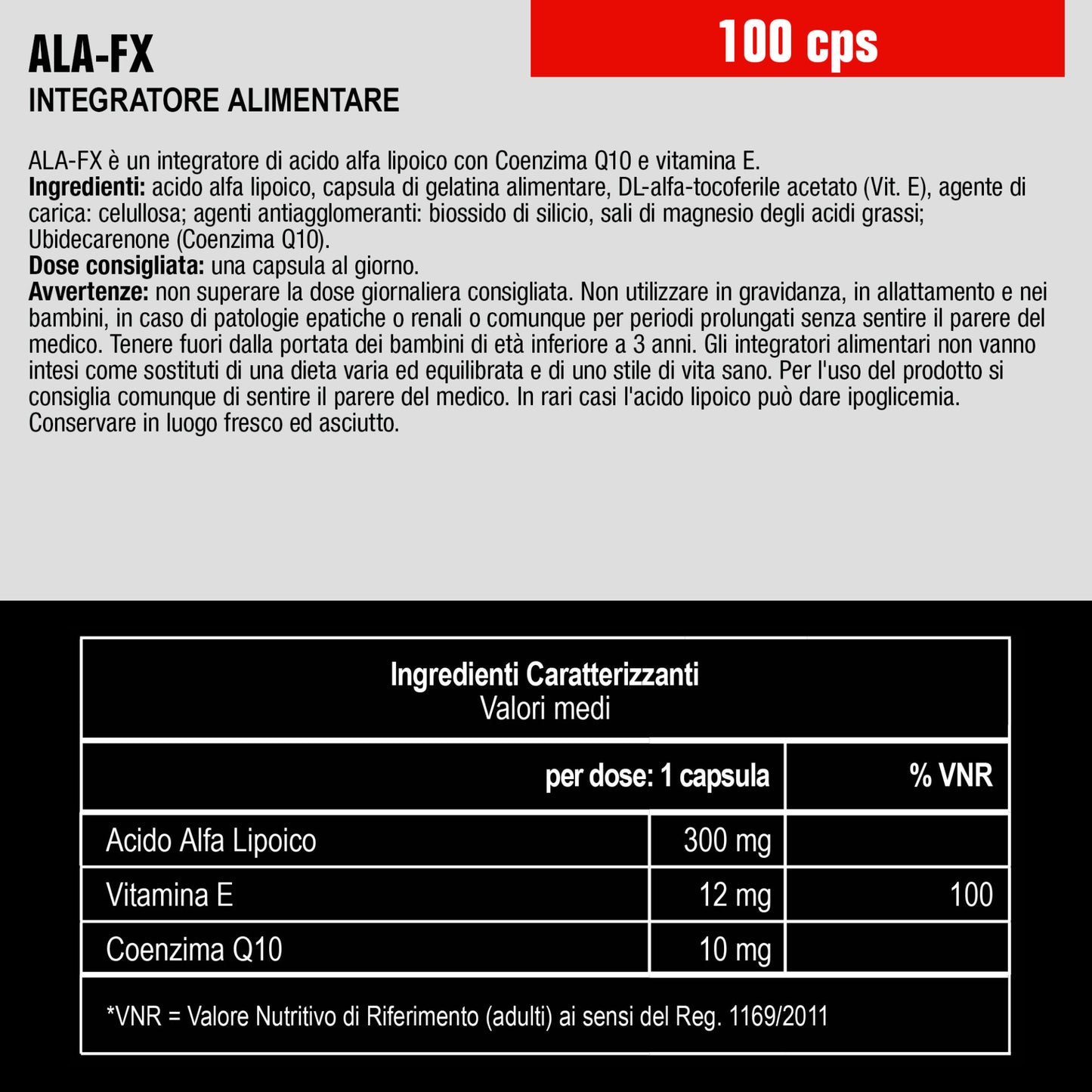 Ala-fx 100 Cpr Anderson Acido alfa lipoico (ALA)