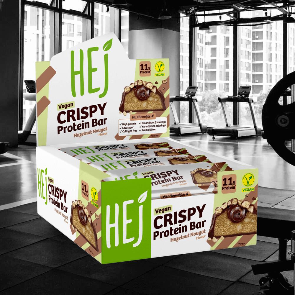 HEJ Crispy Vegan Bar 45g Barrette proteiche VEGANE