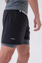 Double-Layer Shorts with Smart Pockets 318 - Nebbia pantaloncino - Medium