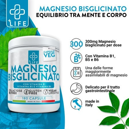 MAGNESIO BISGLICINATO +LIFE 180 cps