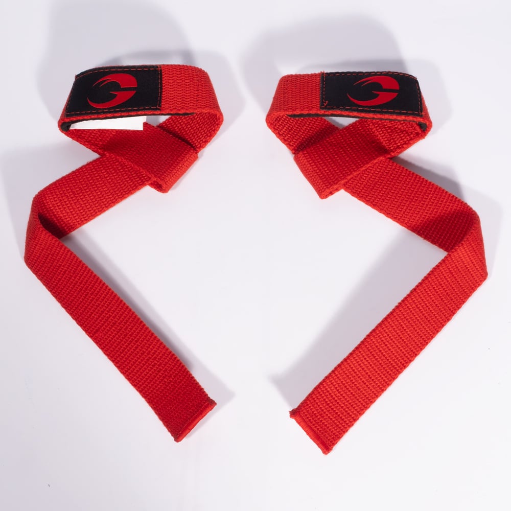 Gasp lifting straps red