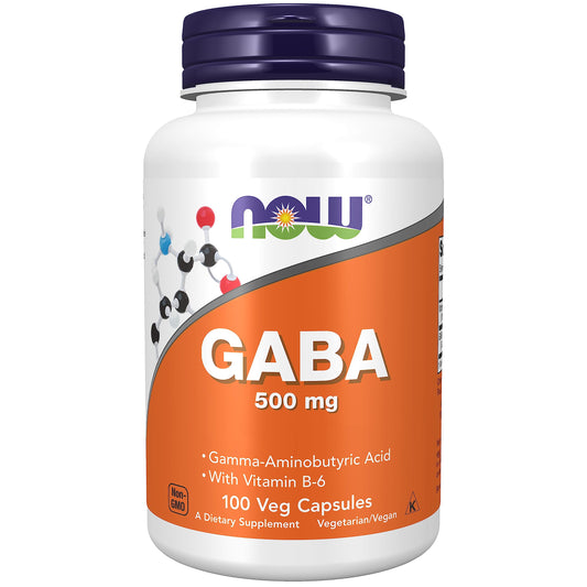 NOW FOODS GABA 500 mg - 100 capsule vegetali