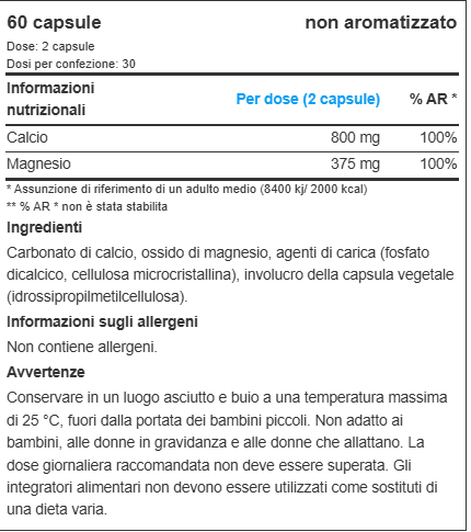 Applied nutrition Calcium e Magnesium 60 cps