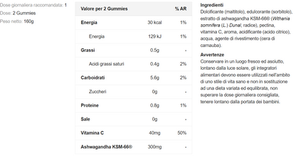 Ashwagandha - 40 Gummies gusto sweet orange