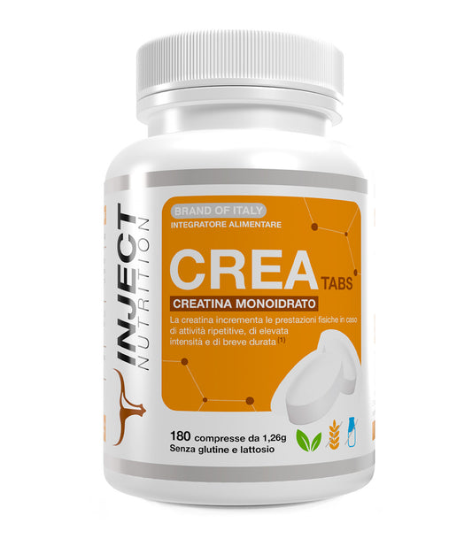 Creatabs 180cpr Creatina mononidrata in compresse da 1g - Inject Nutrition