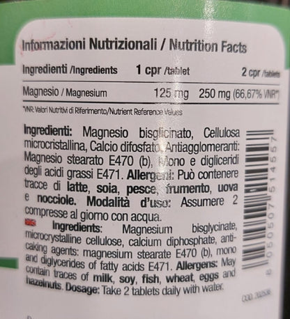 MAGNESIO BISGLICINATO 60 CPR pro nutrition