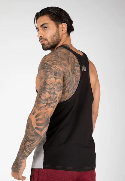 Sterling Stringer Tank Top - Black/Gray - S Canotta Gorilla Wear