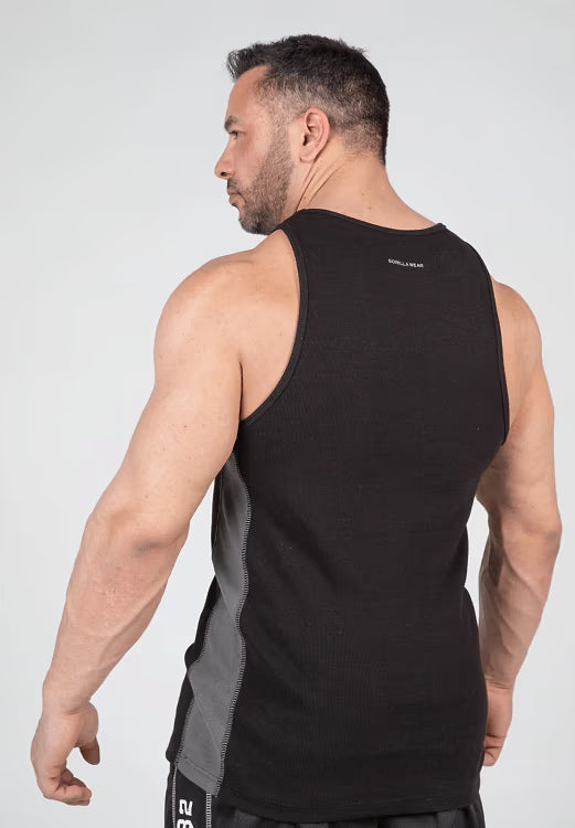 Richmond Rib Tank Top - Black/Gray - 2XL/3XL Canotta Gorilla Wear